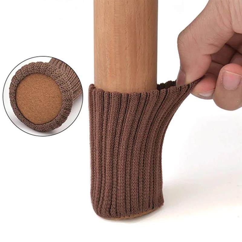 4PCS Knitted Chair Leg Silent Protection Cover Door Handle - 图2