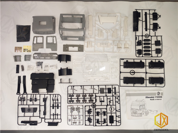 JXmodel田宫车模1比14MAN F2000 KIT版金属车壳总成开门开面罩-图0