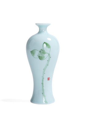 手绘陶瓷花瓶居家客厅瓷器小花插