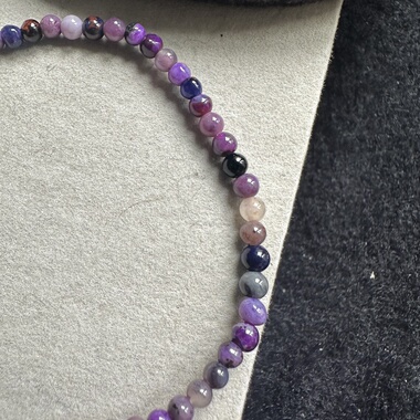 醒走 3-3.5mm天然舒俱来老料玉化果冻小米珠子细手链苏纪石手串3+