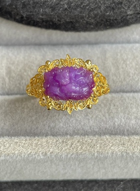 舒俱来金戒指醒走18K花丝