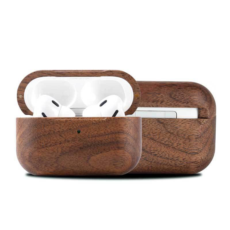 实木AirPodsPro2代保护套airpods3保护壳木质适用苹果蓝牙无线耳机套一二三代小众新款ipodpro创意耳机盒硬壳-图3