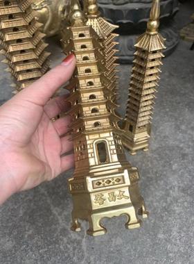 工艺仿古风纯铜文昌塔家居装饰