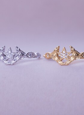 军恋纯银橄榄枝五角星戒指兵哥哥送军嫂异地恋女友情侣纪念礼物