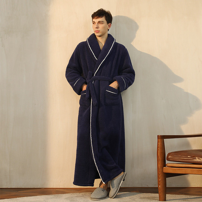 双面加厚款男士2022年秋冬款睡袍 罗米顿睡袍/浴袍