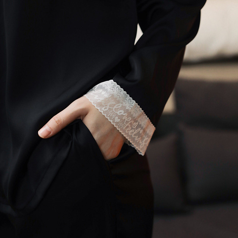 港风高级感冰丝2023款春秋款睡衣 罗米顿睡衣/家居服套装