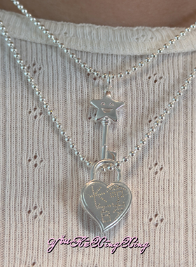 有颗星星S925银圆珠珠珠项链男女