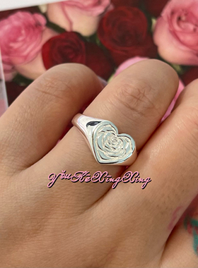 有颗星星女士S925银优雅玫瑰戒指