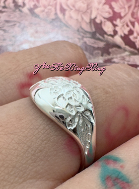 有颗星星女S925轻奢优雅牡丹戒指