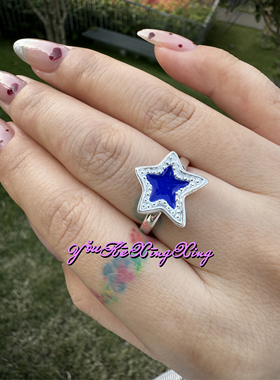 有颗星星女S925银甜酷星星戒指