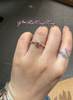 有颗星星女S925银浪漫爱心戒指