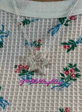 有颗星星女S925银星星项链吊坠