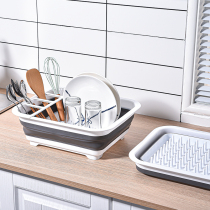 Kitchen minimalist sink Sink Cutlery Racks Versatile folding countertops Drain Airing Bowl Racks for bowls and chopsticks Saucer Storage Boxes