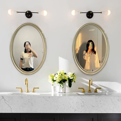 Ретро круглое настенное зеркало, французский ретро стиль, в американском стиле