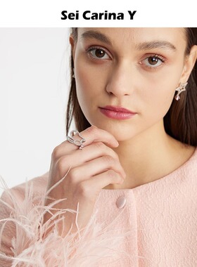 Sei Carina Y“俏皮兔”戒指女小众设计高级轻奢饰品时尚指环
