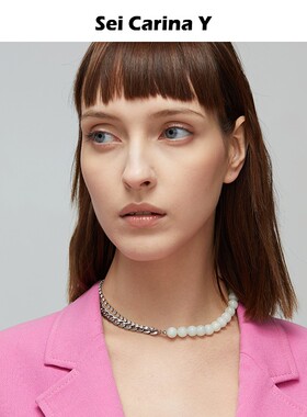 SeiCarinaY宝石钻链双拼choker