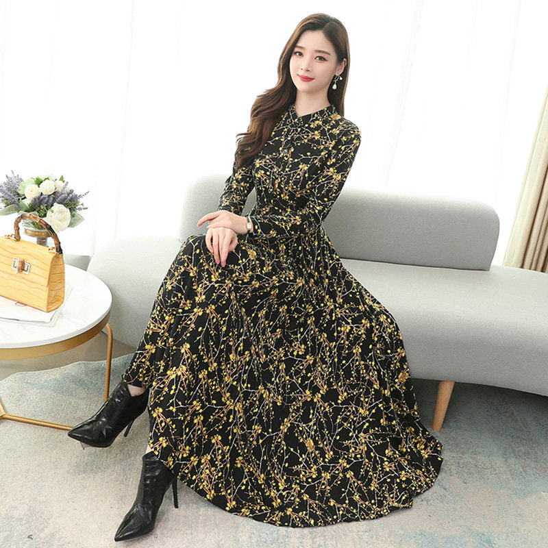 2020年初秋装新款女妈妈连衣裙子 hmiu韩缪连衣裙