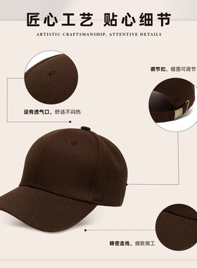 纯棉帽子定制logo印字棒球鸭舌帽