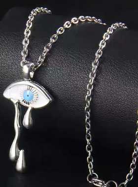 复古恶魔眼个性吊坠耳饰