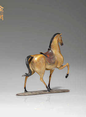 送领导的礼物办公室马摆件全黄铜