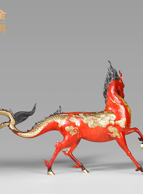 《龙马精神》古法工艺失蜡法不掉色抗氧化办公室书房摆放非常大气