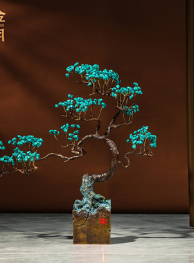 开业礼品摆设紫气东来客厅铜器