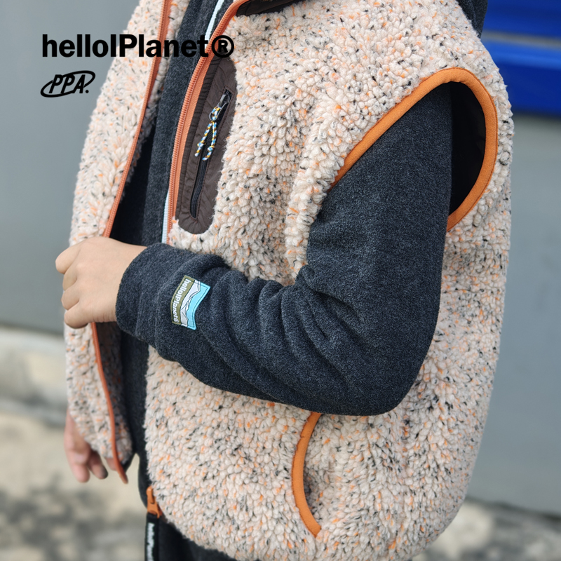 现ppapa 花纱大颗粒摇粒绒保暖绒面拼色背心儿童马甲马夹 1013170,淘宝优惠券,粉丝福利购,淘宝优惠卷