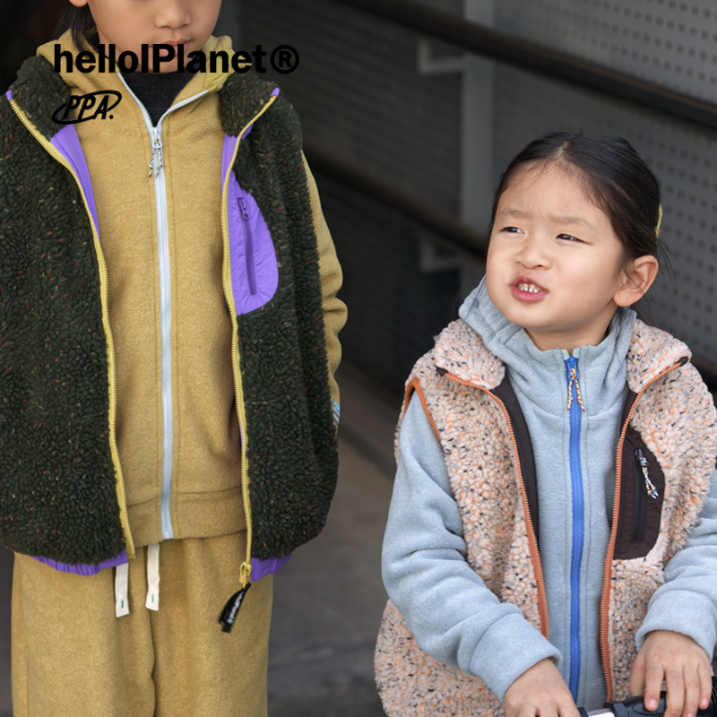 现ppapa 花纱大颗粒摇粒绒保暖绒面拼色背心儿童马甲马夹 1013170,淘宝优惠券,粉丝福利购,淘宝优惠卷