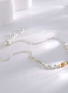 925银小鱼手链简约轻奢女款