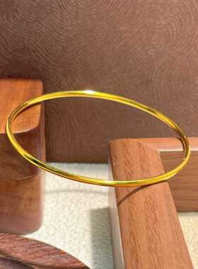 925银简约素圈弹力手镯女轻奢