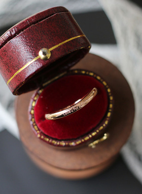 14K玫瑰金莫比乌斯钛钢戒指