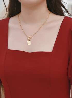 手绘项链芮生钛钢镀金女