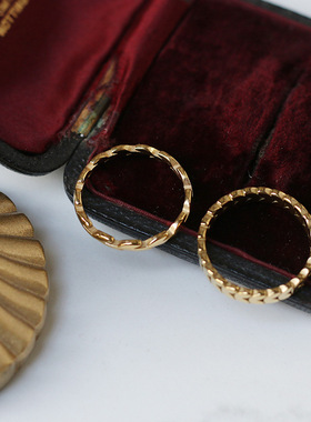 麦穗戒指柳条钛钢简约女