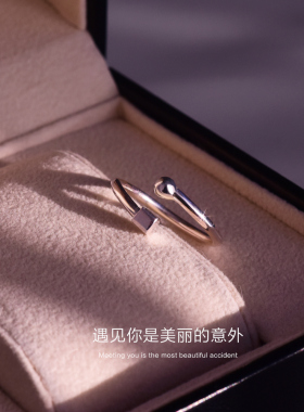 轻奢纯银开口个性小众风百搭戒指