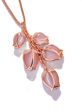 长款新款康乃馨高端大气毛衣链