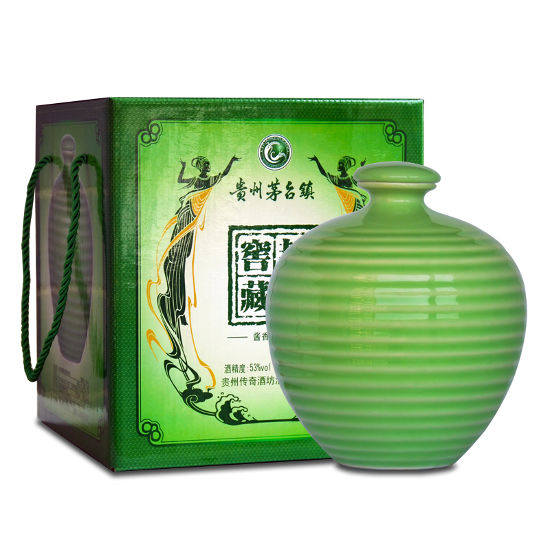 贵州白酒53度酱香型封坛窖藏粮食坛子1500mL装礼品老酒