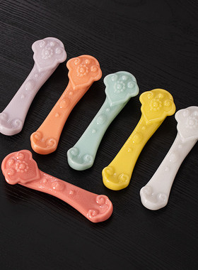 璞玉陶瓷玉如意中式摆件