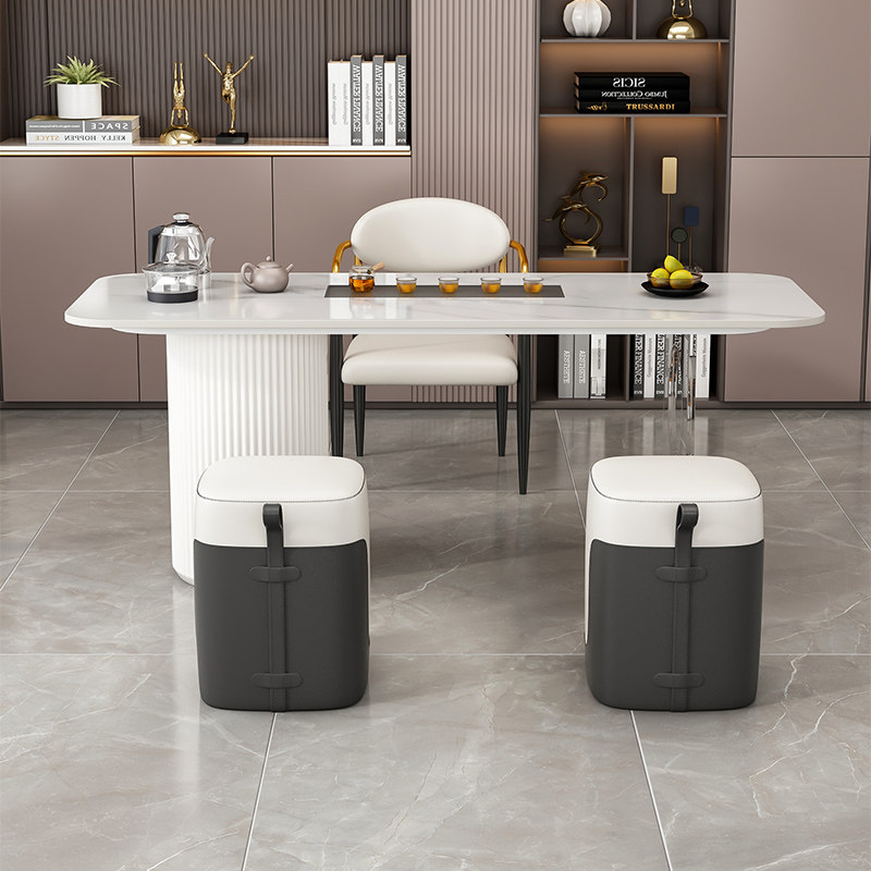 曼露轻奢阳台亚克力茶桌椅组合高端家用岩板小茶台简约办公室茶桌,淘宝优惠券,粉丝福利购,淘宝优惠卷