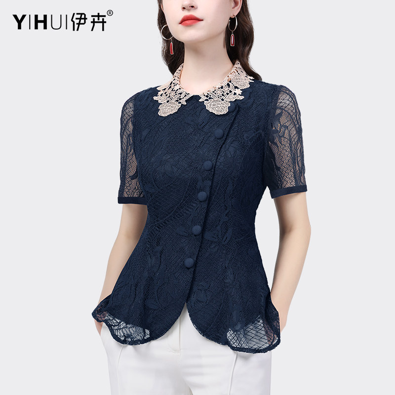  伊卉蕾丝衫/雪纺衫