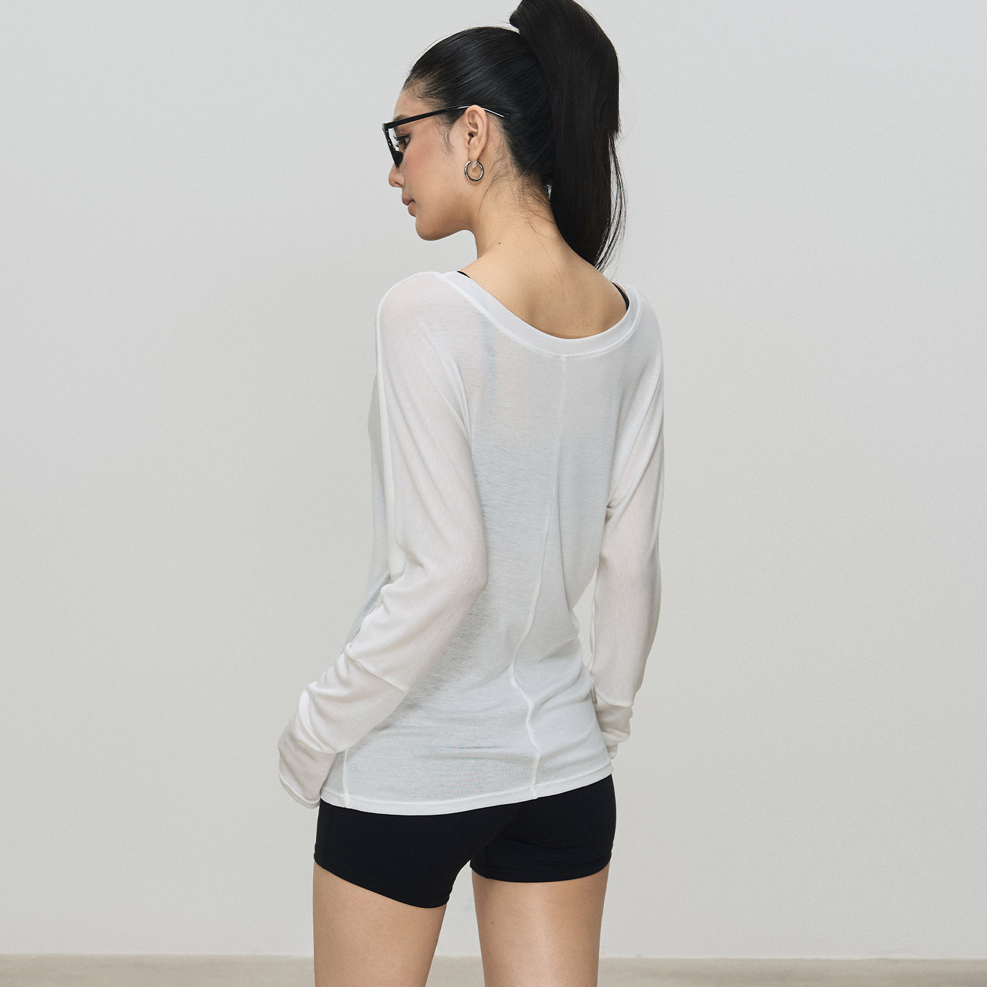 DCW宽松运动蝙蝠衫女收腰显瘦瑜伽服罩衫长袖跑步训练运动上衣秋,淘宝优惠券,粉丝福利购,淘宝优惠卷