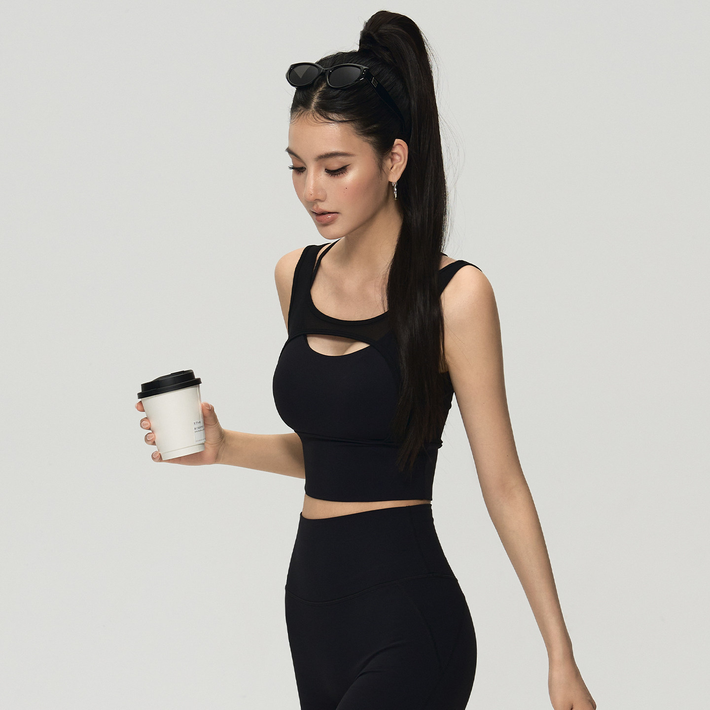 DCW美背瑜伽套装背心女一体式防震跑步健身训练文胸外穿运动内衣,淘宝优惠券,粉丝福利购,淘宝优惠卷