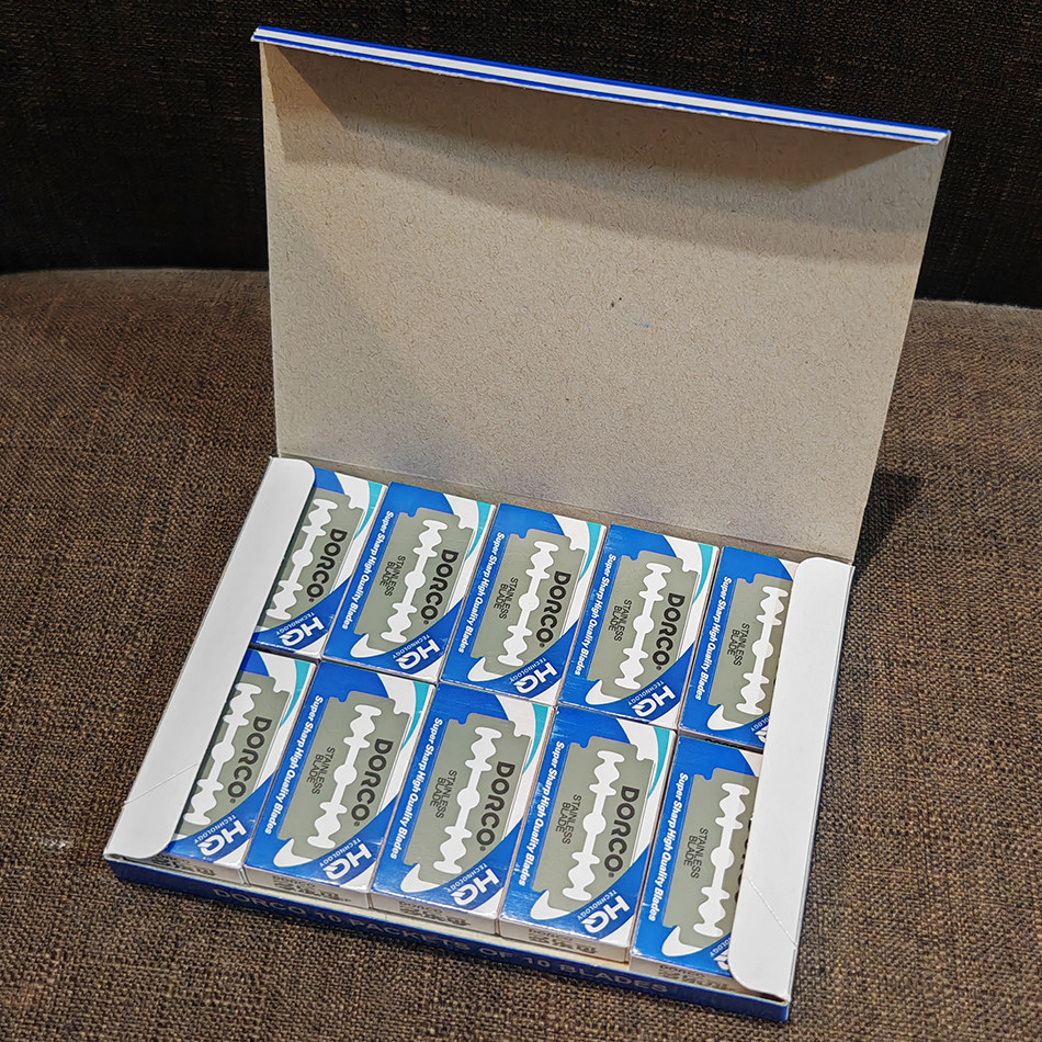 原装正品德高刮胡须刀片不锈钢双面刀多乐可dorco老式剃须刀修眉,淘宝优惠券,粉丝福利购,淘宝优惠卷