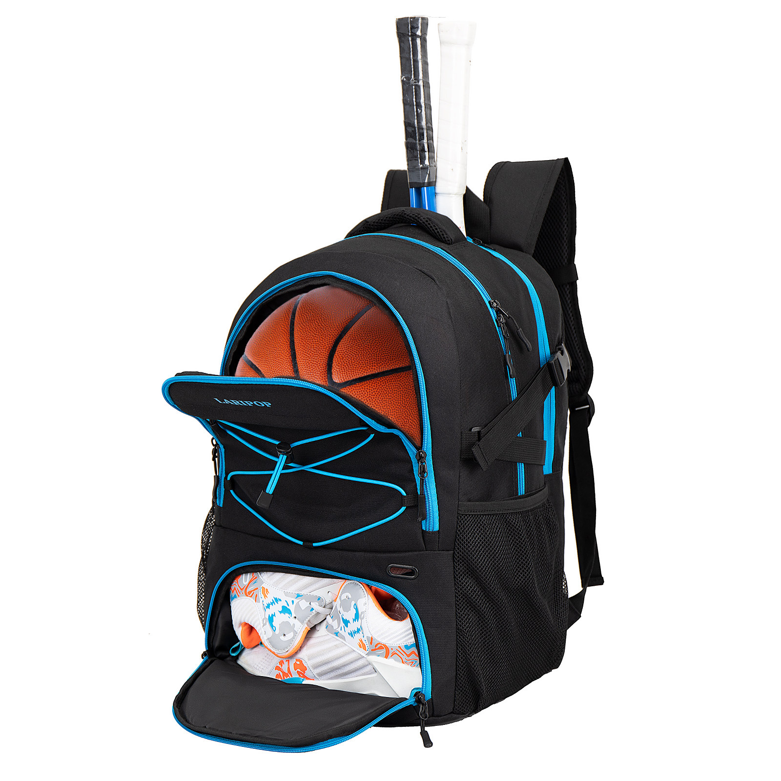 La跨境多功能户外网球背包羽毛球拍包训练双肩包防水装鞋2支装,淘宝优惠券,粉丝福利购,淘宝优惠卷