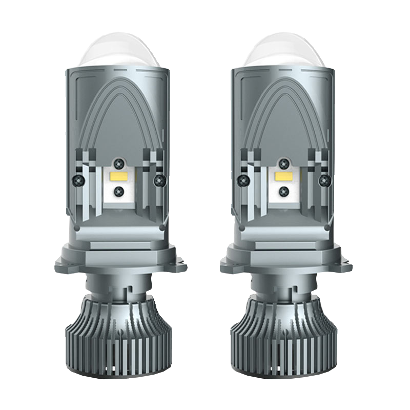 h4led大灯远近一体自带透镜灯泡汽车聚光强光超亮矩阵激光式大灯