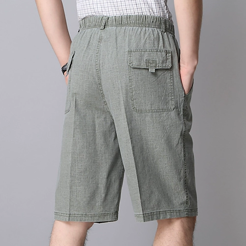 Шорты, тонкие хлопковые штаны, большой размер, для среднего возраста