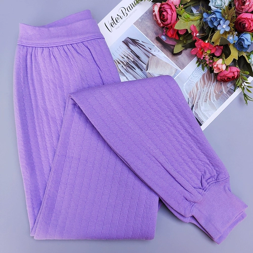 Утепленные хлопковые осенние штаны, зимнее стеганое термобелье, для среднего возраста, свободный крой