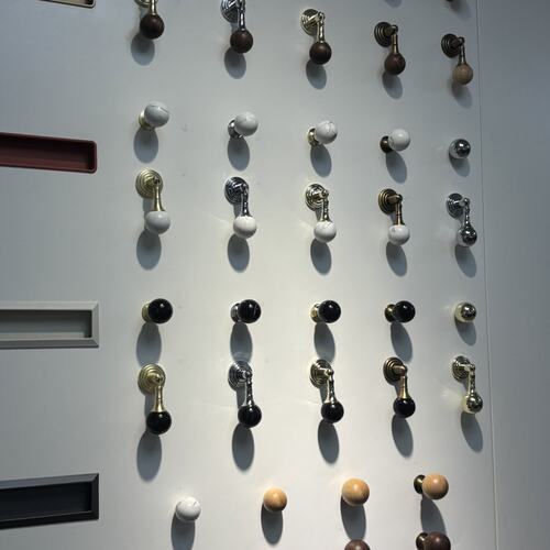 中古风法式银色胡桃木吊坠铜色拉手橱柜抽屉圆球复古古铜柜门把手 - 图3