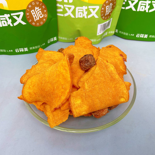 云筱美甘梅地瓜片118g*3袋红薯片酥脆话梅味甘地瓜干薯片零食干果-图0