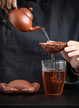 横财将军紫砂螃蟹茶漏茶宠摆件创意一体过滤茶器功夫茶具配件装饰