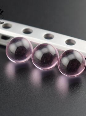 水晶玻璃石粉红圆珠首饰镶嵌配石